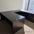 Espresso U/C Suite Office Desk w/ Client Knee Space